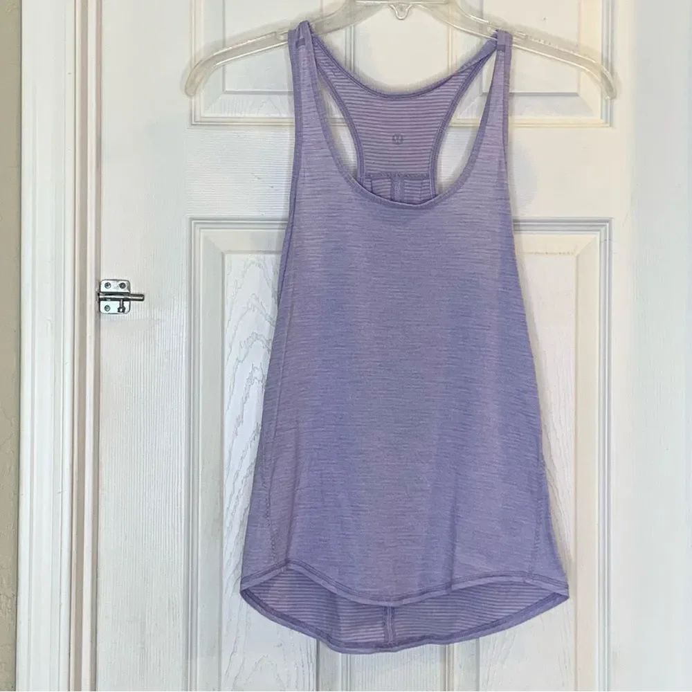 Lululemon Salute the Sun Singlet II Heathered Lilac Size 8